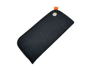 Étui à lunettes en feutre gris de style simple, pochette rectangulaire souple pour lunettes - Product Image 3