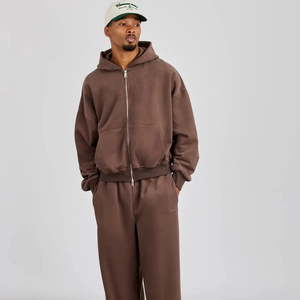 Conjunto Deportivo Unisex Oversize de Moda, Ropa Casual Urbana, Conjunto Jogger, Atuendo Deportivo Moderno para Gimnasio, Traje de Dos Piezas Personalizado - Product Image 1