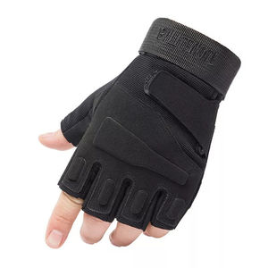 Gants de vélo en cuir souple et respirant pour le cyclisme sur route, demi-doigts, pour sports d'été en extérieur, fabriqués au Pakistan - Product Image 3