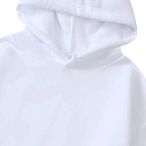 เสื้อฮู้ดสีขาวแบบยูนิเซ็กซ์ ผ้าฝ้าย 100% เฟรนช์เทอร์รี่ ทรงโอเวอร์ไซส์ สไตล์ลำลอง มีกระเป๋า เหมาะสำหรับใส่ในฤดูใบไม้ร่วง - Product Image 3