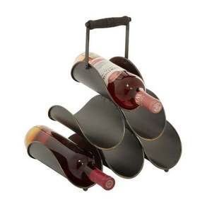 Support à vin et bière en métal de qualité supérieure, couleur noire, revêtement poudré, très demandé, pour la maison et les bars d'hôtels. - Product Image 1