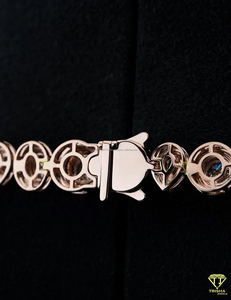 <b>Iced</b> <b>Out</b> Rose Gold Moissanite Diamond with 925 Sterling Silver <b>Chain</b> Necklace with Pear Cut Stones Hip Hop Statement Jewelry - Product Image 5