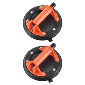 Ventouse de levage de verre sous vide de 8 pouces avec poignée en ABS, capacité de levage maximale de 400 lb, outil à ventouse pour carrelage et fenêtres de grande taille - Lot de 2 avec poignée de transport - Product Image 1