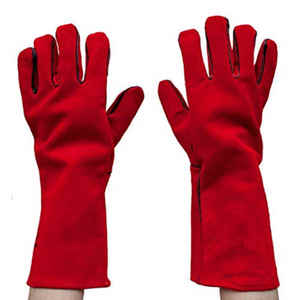 Gants de soudeur résistants à la chaleur et ignifuges, avec doublure en Kevlar, pour soudage à l'arc immergé/MIG, en cuir de vachette de haute qualité - Product Image 2