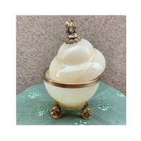 Pot à sucre en marbre onyx écologique, best-seller, avec couleurs personnalisées pour une utilisation décorative, disponible en tailles sur mesure