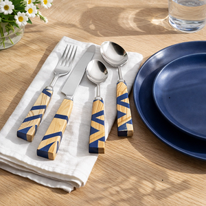 New Design Concrete Handle Made Stainless Steel Flatware Cutlery Dinnerware Sets Spoon Knife For Home Hotel Use Tableware Decor - Product Image 2
