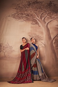 ผ้าส่าหรีเนื้อนุ่มแบบใหม่ล่าสุด ดีไซน์เรียบหรู สำหรับใส่ทุกวัน ทำจากผ้าโพลีเอสเตอร์คอตตอน พิมพ์ลายสวยงาม เหมาะสำหรับใส่ในชีวิตประจำวันและลำลองสำหรับผู้หญิง ทรงสวยทันสมัยในราคาประหยัด - Product Image 4