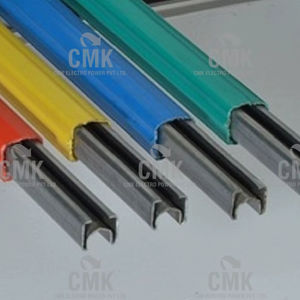 Système de barres omnibus vertes 250A DSL pour grue EOT, rail conducteur 4,5M, voie d'alimentation 240V 50Hz, haute température 85°C, barre omnibus à joint à boulons marque CMK Inde - Product Image 1