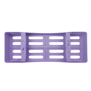 Bandeja de esterilización dental de plástico morado para 5 instrumentos, para desinfección en autoclave, proveedor mayorista líder - Product Image 4