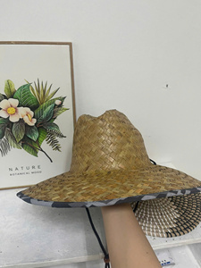 Sombrero Mexicano de Ala Ancha, Hecho a Mano con Paja Natural, con Diseño de Rayas y Flores, Unisex, Ideal para Fotos y Regalos Promocionales - Product Image 2
