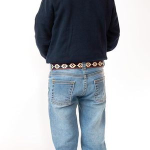 Men'<b>s</b> Genuine Leather <b>Tab</b> Woven Belt Fashion Casual Solid Steel Buckle Breathable Adjustable Braided Cow Hide - Product Image 5