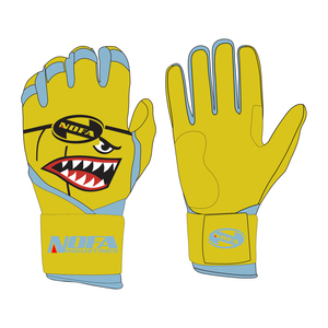 Guantes de Bateo Acolchados de Cuero Negro/Blanco NOFA, Cierre de Hebilla Ambidiestro, Guante de Entrenamiento de Béisbol Unisex para Adultos - Product Image 1