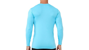Combinaison de sport pour homme à manches longues, séchage rapide, compression, pour gym et yoga, avec logo sur la taille avant, séchage rapide - Product Image 5