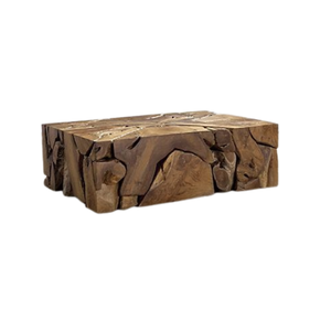 ARTERRA Luxury <b>Rustic</b> Natural Teak Root Slice Block <b>Table</b> Durable Handcrafted Artisan <b>Coffee</b> <b>Table</b> - Product Image 1