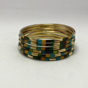 High Quality Elegant Women's Multi Color Brass And Resin <b>Bangle</b> Set for Wedding & Anniversary Parties - Product Image 1