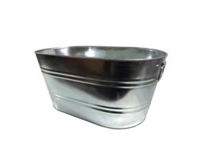 Nevera Galvanizada Resistente Estilo Rústico para Bebidas, Ideal para Fiestas de Verano, Estación Clásica de Bebidas de Metal Acanalado - Product Image 6