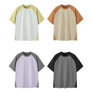 Camiseta Deportiva Ligera de Cuello Redondo con Bloques de Color de Secado Rápido 100% Poliéster para Hombre, para Correr, Entrenar, Hacer Ejercicio en el Gimnasio - Product Image 1