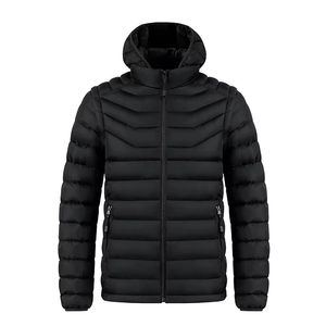 Chaqueta Acolchada con Capucha y Cierre para Hombre, Estilo Moderno, Color Sólido, Impermeable, Transpirable, para Invierno, para Hombre y Mujer, Temporada de Frío, Venta al Por Mayor - Product Image 4