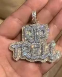 Iced Out Custom Moissanite <b>Pendant</b> Hip Hop <b>Pendant</b> 925 <b>Silver</b> <b>Pendant</b> Customized Luxury <b>Initial</b> Latter Two Tone <b>Pendant</b> For Gift - Product Image 1