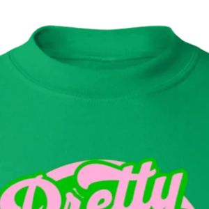 Sudadera de cuello redondo con estampado gráfico Green Pretty Girl Vibes, de manga larga con puños acanalados, top casual de forro polar para mujer, para uso diario y estilo urbano. - Product Image 4