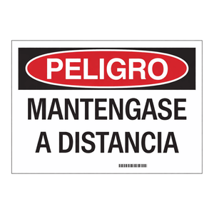 Señal de Peligro en Español Brady Mantngase a Distancia para Áreas de Riesgo Industrial, Material PC - Product Image 3
