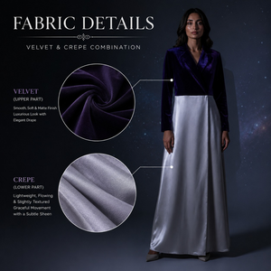 Robe Abaya en velours satiné de luxe pour femmes, élégante, Dubai, islamique, maxi |   Kaftan Modeste Boutique Tenue de Soirée 26 Robes de Soirée Premium Tendance - Product Image 4