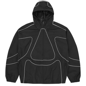 High Quality Vintage Nylon Reflective Piping Breathable Quick Dry Eco-Friendly <b>Men's</b> Sports Casual Windbreaker <b>Jacket</b> Plus Size - Product Image 6