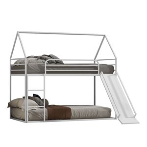 Letto a castello moderno per bambini, a forma di casa, con scala, ideale per cameretta, parco e palestra - Product Image 4
