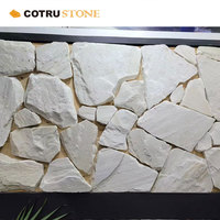 Pierre de culture en ardoise naturelle extérieure, quartzite blanc cristallin, panneau de revêtement en pierre empilée pour la décoration murale, face naturelle