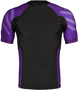Rashguard MMA personnalisé pour hommes - Créez votre propre design imprimé par sublimation en spandex/polyester respirant et à séchage rapide OEM pour hommes - Product Image 1