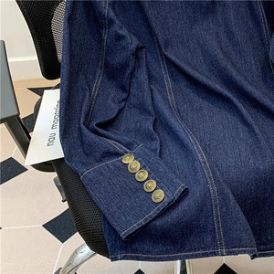 <b>Women</b> Denim Shirt 2026 New Vintage Loose Casual <b>Jacket</b> Turn Collar Button Outerwear Winter Autumn <b>Spring</b> Fashion Tops 100% - Product Image 5