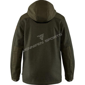 Veste de chasse en laine verte 100% personnalisable pour homme, veste d'extérieur verte avec capuche pour activités de plein air - Product Image 2