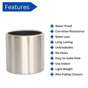 Large Stainless Steel <b>Planter</b> Pot with Clear Coated Exterior Finish Heavy Duty Garden <b>Tree</b> <b>Planter</b> <b>for</b> Indoor Outdoor Decoration - Product Image 3