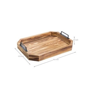 Bandeja de Madera para Servir Comida con Asas, para Desayuno, Café, Té, Bocadillos, Cocina, Comedor y Restaurante - Product Image 5
