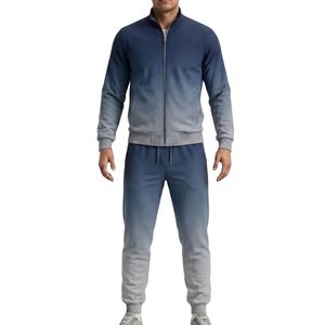 Green Two Piece Tracksuit Full Zip Cotton Jogging Suit Hooded <b>Sweatpants</b> <b>Set</b> Breathable Casual Sports Windproof Tracksuits <b>Set</b> - Product Image 5