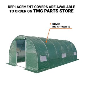 Serra TMG GH1020R 3x6m per Coltivazione con Copertura in Mylar Ripstop Leno, Telaio in Ferro e Finestre a Rete Avvolgibili sul Tetto - Product Image 3