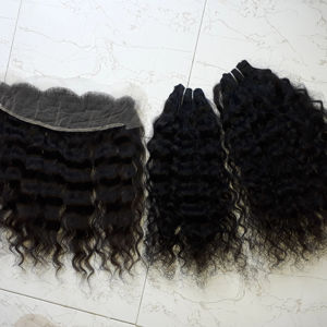 Extensiones de Cabello Humano Remy Virgen Brasileño Rizado de la Mejor Calidad, Color Natural, 4 Onzas por Paquete para Mujeres, Precio al por Mayor - Product Image 1