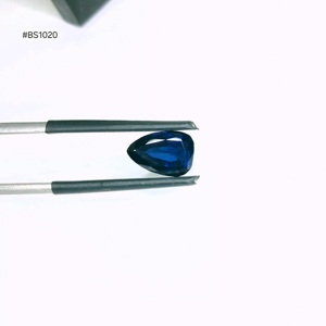Zafiro Azul Africano Calentado en Forma de Pera, Grado 3A (Lote) 3 Piezas 7.44ct, Piedras Sueltas de Color Azul Intenso para Joyería - Product Image 3