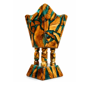 Porte-encens en bois et résine, fait main, écologique et contemporain, pour bâtonnets aromatiques, espaces de méditation, décoration intérieure, relaxation - Product Image 4