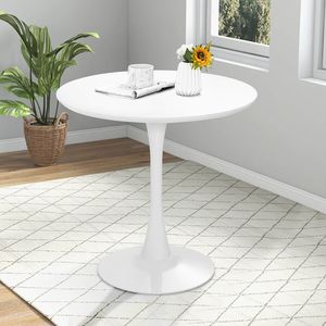 Tavolo da pranzo tondo a tulipano moderno da 32 pollici con MDF Top 1PC mobili contemporanei - Product Image 3
