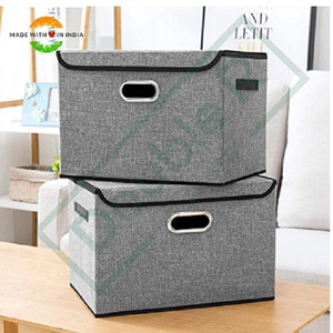 Storage Cube Basket Luggage & Travel <b>Bags</b> with Label Window Closet Organizer Bin for Wardrobe Shelf Home and Office - Product Image 4