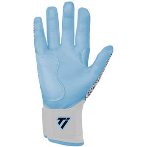 OEM Custom Baseball Batting Gloves White Ice Blue Design Youth Adult Wholesale Supplier - Product Image 2