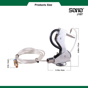 SONO J107 Pistolet souffleur d'air et de liquide avec tuyau en acier inoxydable et poignée à cliquet pour réparation mécanique - Product Image 4