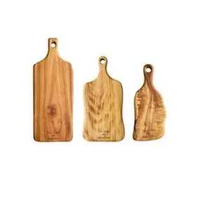 Olive Wood Rustic Cutting Board Irregular Wavy Edge Charcuterie Serving Platter with <b>Corner</b> Hole Dishwasher Safe 1.5cm Thick - Product Image 3
