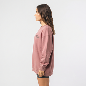 Sudadera de algodón con cuello redondo extragrande para mujer, personalizada al por mayor, con forro polar cálido y manga larga - Product Image 4