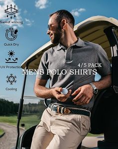 Chemises de golf pour hommes à manches courtes en polyester et élasthanne, personnalisables avec votre propre logo, de haute qualité, séchage rapide, collection 2026 - Product Image 6
