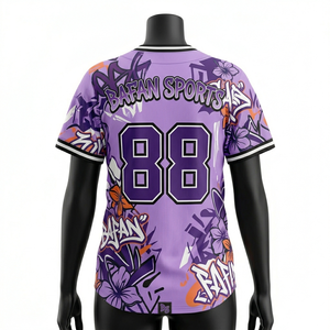 Women Baseball Jersey Airflow Polyester <b>Mesh</b> GSM White Grey Contrast Sleeve Panels Custom Logo Breathable Women Baseball Jersey - Product Image 3