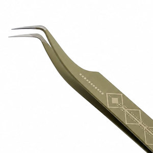 แหนบดัดขนตาสแตนเลสโค้งมน ปลายเรียบ สำหรับต่อขนตา - Product Image 5