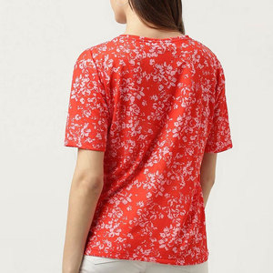 เสื้อยืดลำลองผู้หญิงไซส์ใหญ่ แขนสั้น ผ้าฝ้าย ระบายอากาศได้ดี ตกแต่งด้วยโลโก้ - Product Image 3
