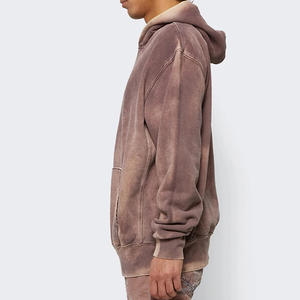 Diseña Tus Propias Sudaderas con Capucha de Forro Polar para Hombre, de Alta Calidad, para Invierno, Color Sólido, Efecto Desgastado por el Sol, 430g, Mezcla de Poliéster/Algodón, Ecológicas - Product Image 2